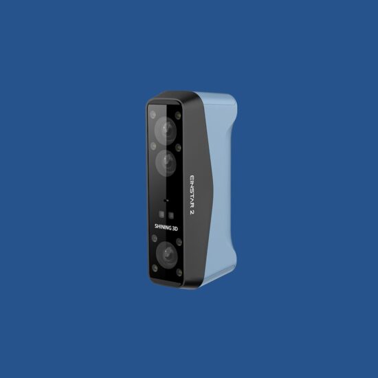 Front view of the EINSTAR 2 handheld 3D scanner on a plain background.