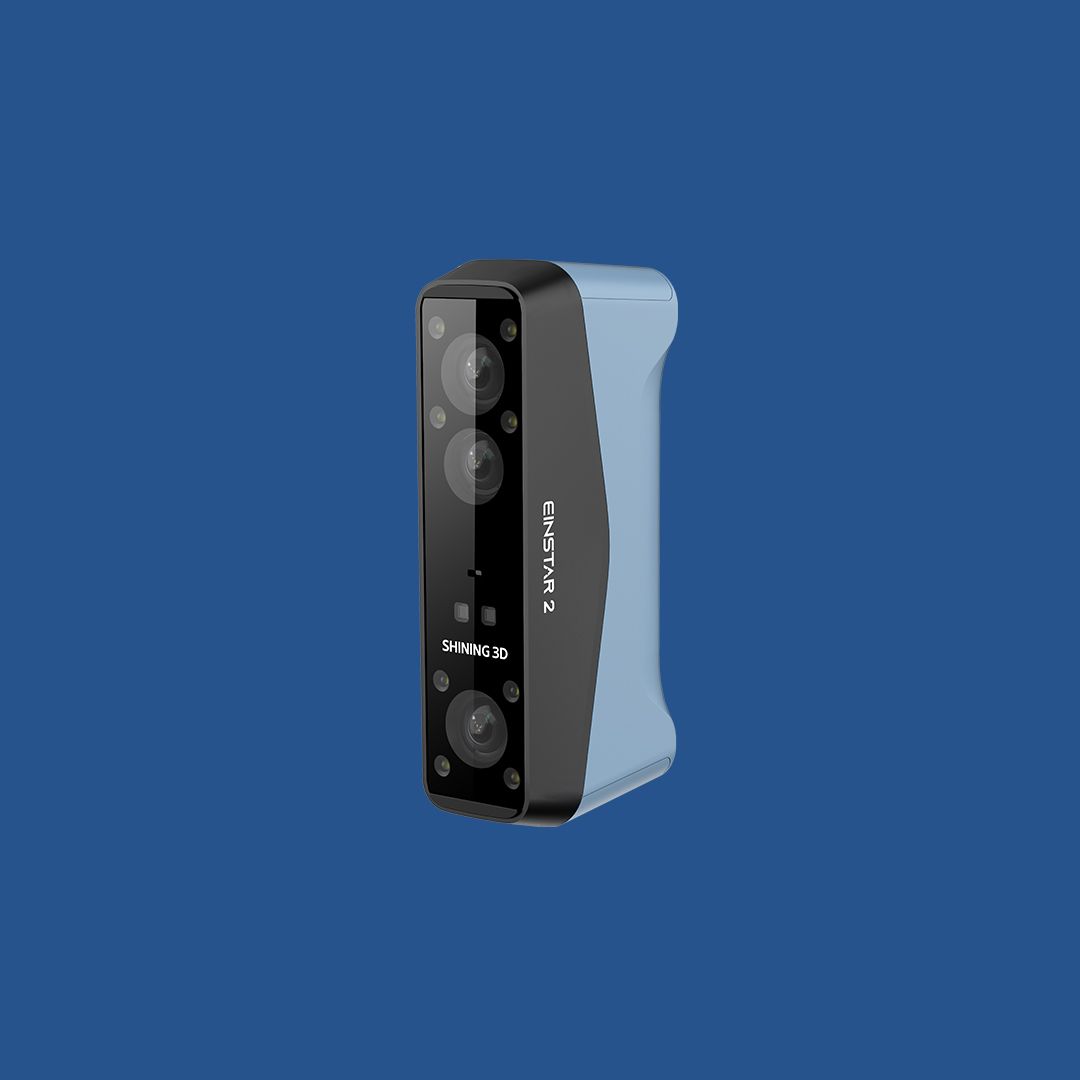 Front view of the EINSTAR 2 handheld 3D scanner on a plain background.